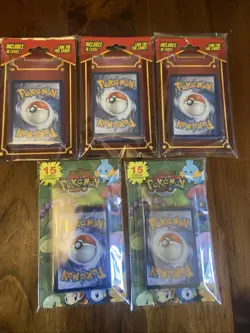 Lot Of 5 Pokemon Mystery Packs With 10 & 15 Cards + Promo. Charizard HuntU - Image 1