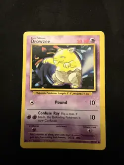 Drowzee 49/102 - Unlimited Common Base Set LP - WOTC Pokemon TCG - Image 1