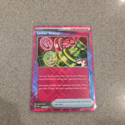 Unfair Stamp 165/167 - Prize Pack Series 6 Pokemon TCG Play Stamped Ace Spec - Image 1
