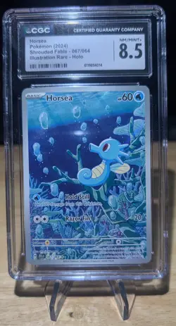 CGC 8.5 NM/MINT+ Horsea 067/064 Sv: Shrouded Fable Pokemon - Image 1