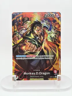 One Piece Monkey D Dragon OP07-001 Leader Alt Art 500 Years in the Future NM ENG - Image 1