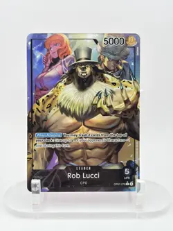 One Piece Rob Lucci OP07-079 Alt Art Leader - 500 Years In The Future NM ENGLISH - Image 1