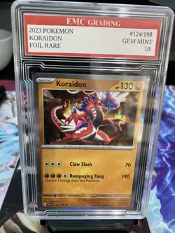 KORAIDON #124/198 RARE FOIL Pokemon 2023 Card GRADED 10 MINT TCG CCG - Image 1