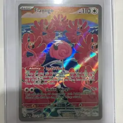 Pokemon Card TCG Flamigo 227/193 Holo Illustration Rare Paldea Evolved Art - Image 1