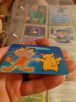 1998 Pikachu & Meowth Pioneer Viz Video DVD Pokemon Promo Card #0032D - Image 1