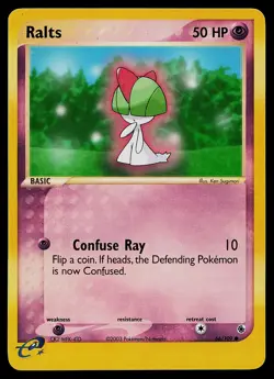 Pokemon Card - Ralts Ruby and Sapphire 66/109 Common Reverse Holo - Image 1