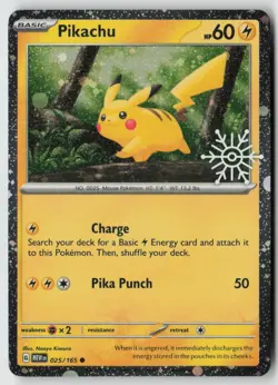 Pikachu - (Holiday Calendar) 025/165 - Misc Cards & Products Holo - PTCG - LP - Image 1