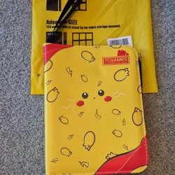 TCGAMES 3-Ring 9-Pocket Card Binder With Zipper Yellow Face Holds 720 Cards - Image 1