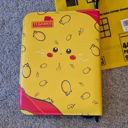 TCGAMES 3-Ring 9-Pocket Card Binder With Zipper Yellow Face Holds 720 Cards - Image 4