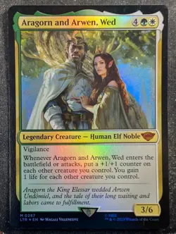 Aragorn and Arwen, Wed - Foil - LOTR Tales of Middle Earth (MTG) - Image 1