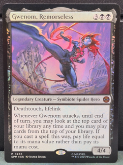 Gwenom, Remorseless P 0286 Foil Promo Marvel Spider-man MTG Near Mint Card Game - Image 1