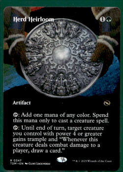 HERD HEIRLOOM BORDERLESS TARKIR: DRAGONSTORM TDM RARE ARTIFACT MTG 347 - Image 1