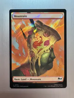Mountain - 313 - MTG: Teenage Mutant Ninja Turtles - Pizza Land - Surge Foil - Image 1