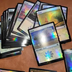 100+ Basic Lands Plains island swamp mountain forest Foil Magic Cards Collection - Image 2