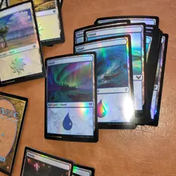 100+ Basic Lands Plains island swamp mountain forest Foil Magic Cards Collection - Image 3