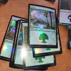 100+ Basic Lands Plains island swamp mountain forest Foil Magic Cards Collection - Image 5