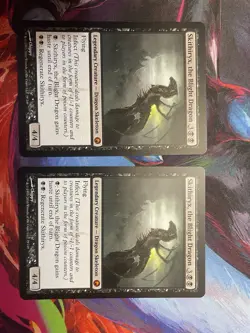 Magic: The Gathering Skithiryx the Blight Dragon x2 Scars of Mirrodin Cards - Image 1