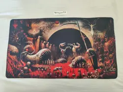 !NEW! MTG Seb McKinnon Damnation Stitched Playmat Signed Autographed Kickstarter - Image 1