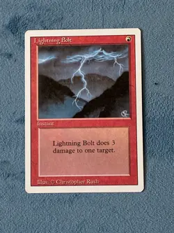 Lightning Bolt, Revised Edition, Magic the Gathering MTG - Image 1