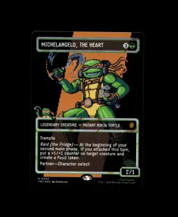Michelangelo, the Heart (Borderless) (Surge Foil) Commander: TMNT - Image 1