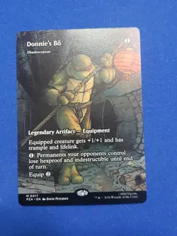 Magic MTG Donnie's Bo Shadowspear Borderless Teenage Mutant Ninja Turtles 17 - Image 1