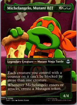 Michelangelo, Mutant BFF (Borderless) U Teenage Mutant Ninja Turtles 198 NM - Image 1