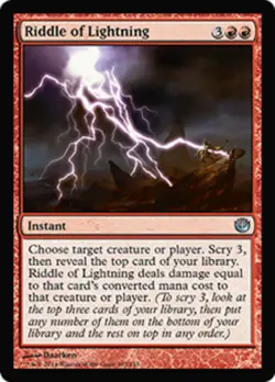 Light Play, English MTG Foil Riddle of Lightning - Foil Journey into Nyx Magic t - Image 1