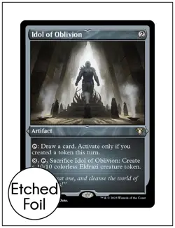 1x Idol of Oblivion, Etched Foil, Commander Masters, Magic MTG NM - Image 1