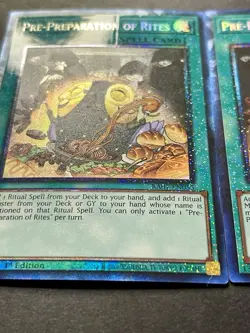 3x Pre-Preparation Of Rites | RA01 | Collectors Rare | NM | 1st Ed | YuGiOh! - Image 2