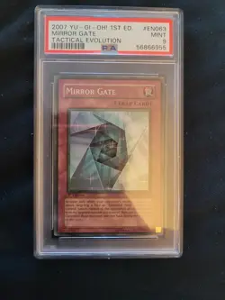 PSA 9 Mirror Gate Tactical Evolutions 1st Edition EN063 Super Rare Yugioh - Image 1