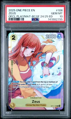 2025 ONE PIECE PROMOS #106 ZEUS PSA 10 - Image 1