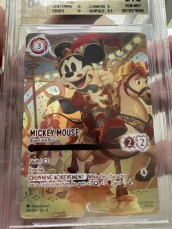 2025 DISNEY LORCANA FABLED ICONIC #242 MICKEY MOUSE BRAVE LITTLE PRINCE BGS 9.5 - Image 1