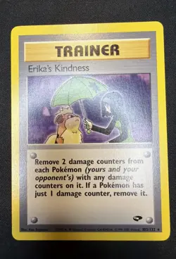 Pokemon Card Gym Challenge Rare Erika's Kindness 103/132 - NEAR MINT - Image 1