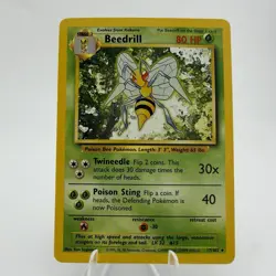 Pokemon TCG Beedrill 017/102 Base Set Regular Non Holo Rare Nice! Vintage Card - Image 1