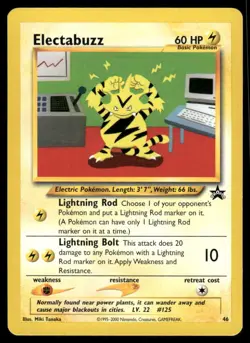 Pokemon Cards Electabuzz 46 Wizards Black Star Promos Promo *eBay Live* - Image 1