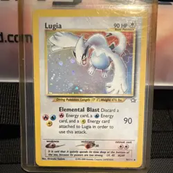 Pokemon Lugia Neo Genesis Holo Rare Unlimited 9/111 90 HP Card 2000 - Image 1