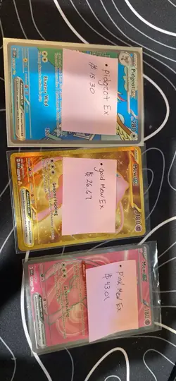 Pokemon TCG Charizard V, Mew EX, Pidgeot EX Holo Foil Promo Card Lot - Image 1