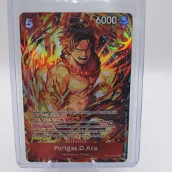 One Piece TCG Portgas D. Ace Illustration Box Promo Card Foil ST15-005 NM - Image 1