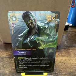 League of Legends Draven Audacious Champion Unit Deflect Card 148a/221 Regular - Image 1