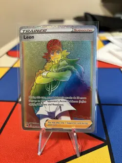 Leon Trainer 195/185 Secret Rare SWSH04: Vivid Voltage Pokemon TCG NM Card - Image 1