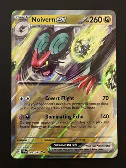 NM Noivern ex 069/091 Double Rare Paldean Fates Pokemon Card - Image 1