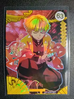 SSR Zenitsu Agatsuma Demon Slayer Trading Cards Kimetsu No Yaiba CCG - Image 1