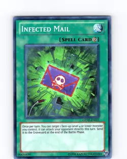 Yu-Gi-Oh TCG Infected Mail GENF-EN051 Unlimited Super Rare Card NM - Image 1