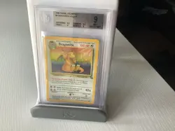 Pokemon TCG Dragonite Holo Rare Unlimited Fossil Damaged Card 4/62 BGS 9 - Image 1