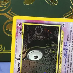Unown A 14/75 Neo Discovery Pokemon Card Holo Rare Lightly Played LP + - Image 3