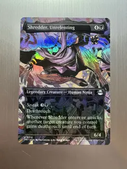 Shredder, Unrelenting - 210 - MTG: Teenage Mutant Ninja Turtles -Borderless Foil - Image 1