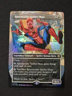 MTG Spectacular Spider-Man (Borderless) Marvel's Spider-Man Foil NM - Image 1