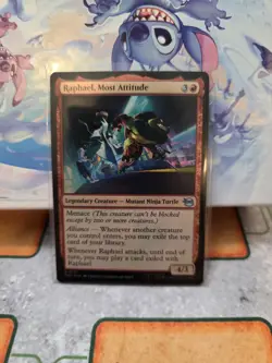 NM Foil Raphael, Most Attitude, MTG, TMNT, Magic the Gathering, 101 - Image 1