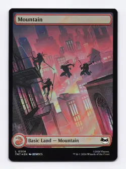 Mountain (Surge Foil) 0308 (L) MTG Teenage Mutant Ninja Turtles (TMT) - Image 1
