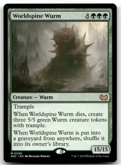 Worldspine Wurm #206 (NM) Duskmourn DSC Magic MTG - Image 1